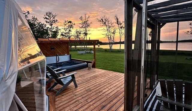 Luxury Domes Overlooking Beautiful Pomquet Beach in Nova Scotia in Antigonish