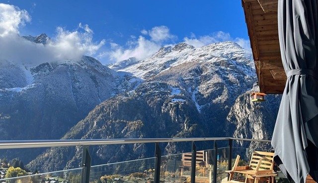 Luxury Lodge|Panoramic View|Fireplace|Sauna|Garden|Rest in Grächen