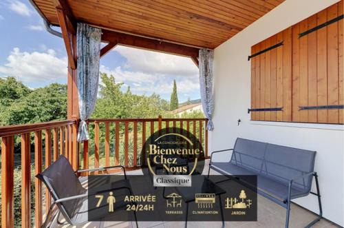 Maison familiale 7 pers, terrasse vue nature, clim