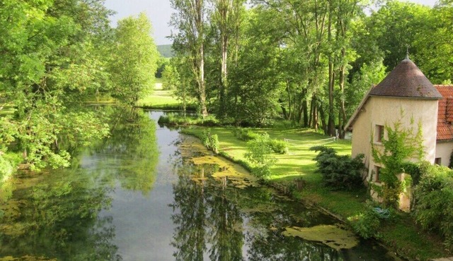 Near Chablis, on the property of a 18C watermill with heated swimming pool