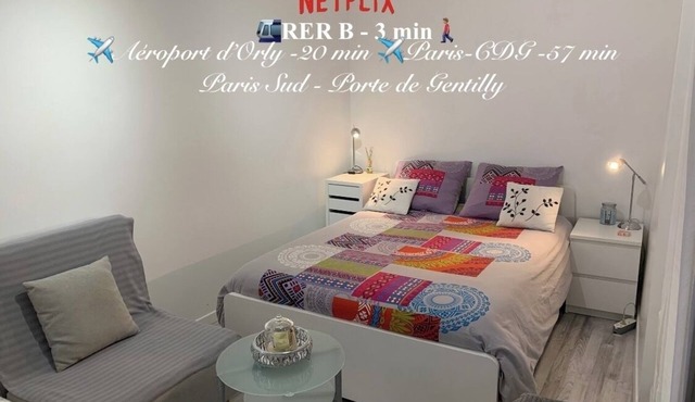 Paris Sud-porte de Gentilly Mignon T2 Tout Équipé a 250 m de Paris 14 e Charlety