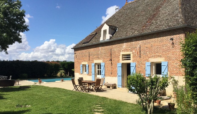 Restored farmhouse, swimming pool, boules court and badminton, table tennis, piano