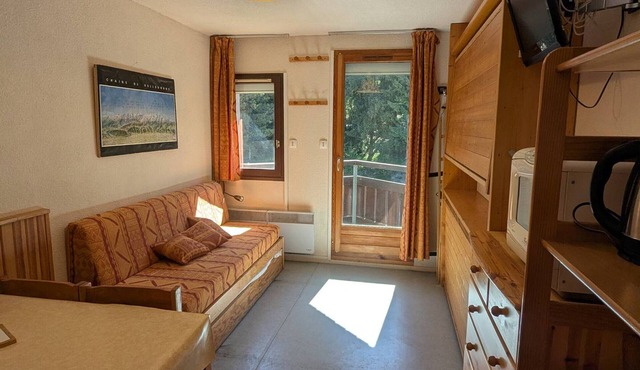 Studio for 3, ski-in/ski-out, balcony