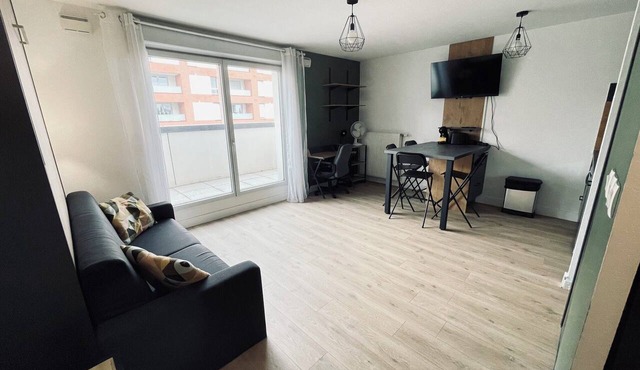 Studio with balcony and Wifi in Toulouse