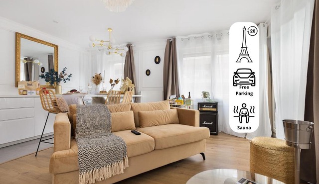 Suite de Luxe à 10 min de Paris - Sauna, Cinéma