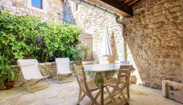 Village House in the Heart of Aiguèze Overlooking the Ardèche