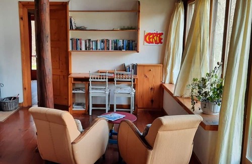 Montjay House | Holiday Home 'Chalet Du Bois D'estève' with Mountain View, Shared Terrace and Wi-Fi