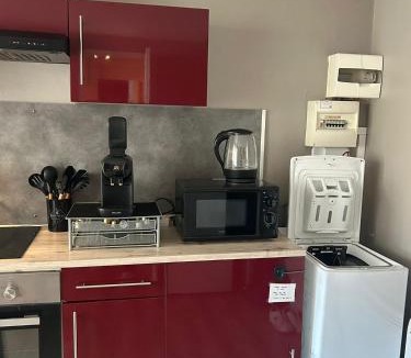 Chantraine Apartment | Joli studio une pièce 15min à pied centre dEpinal 4 personnes grâce au canapé lit, parking privé gratuit et parking extérieur gratuit Machine à laver TV wifi machine à café linge de lit et serviettes fournis