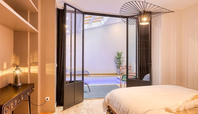4 Bedroom Designer Loft with AC, Private Pool & Indoor Jungle